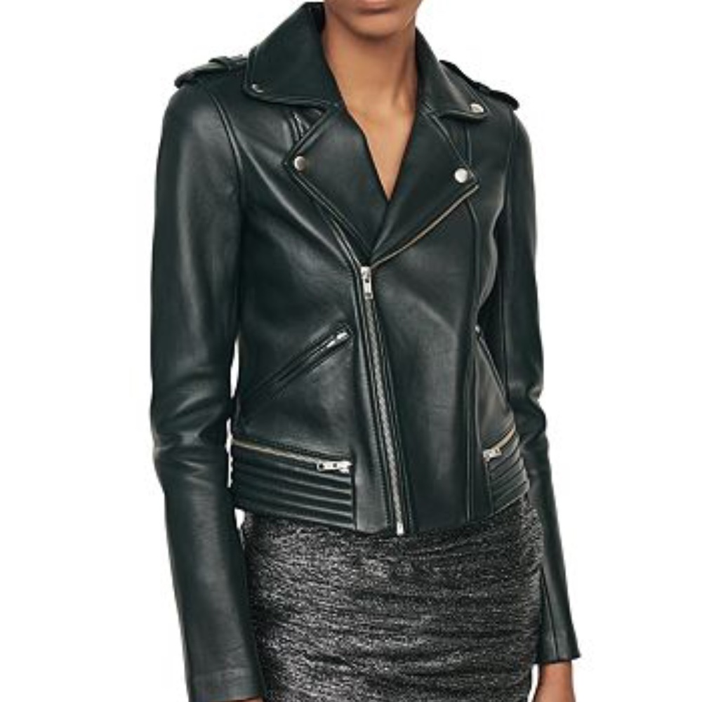 Leather MAJE jacket